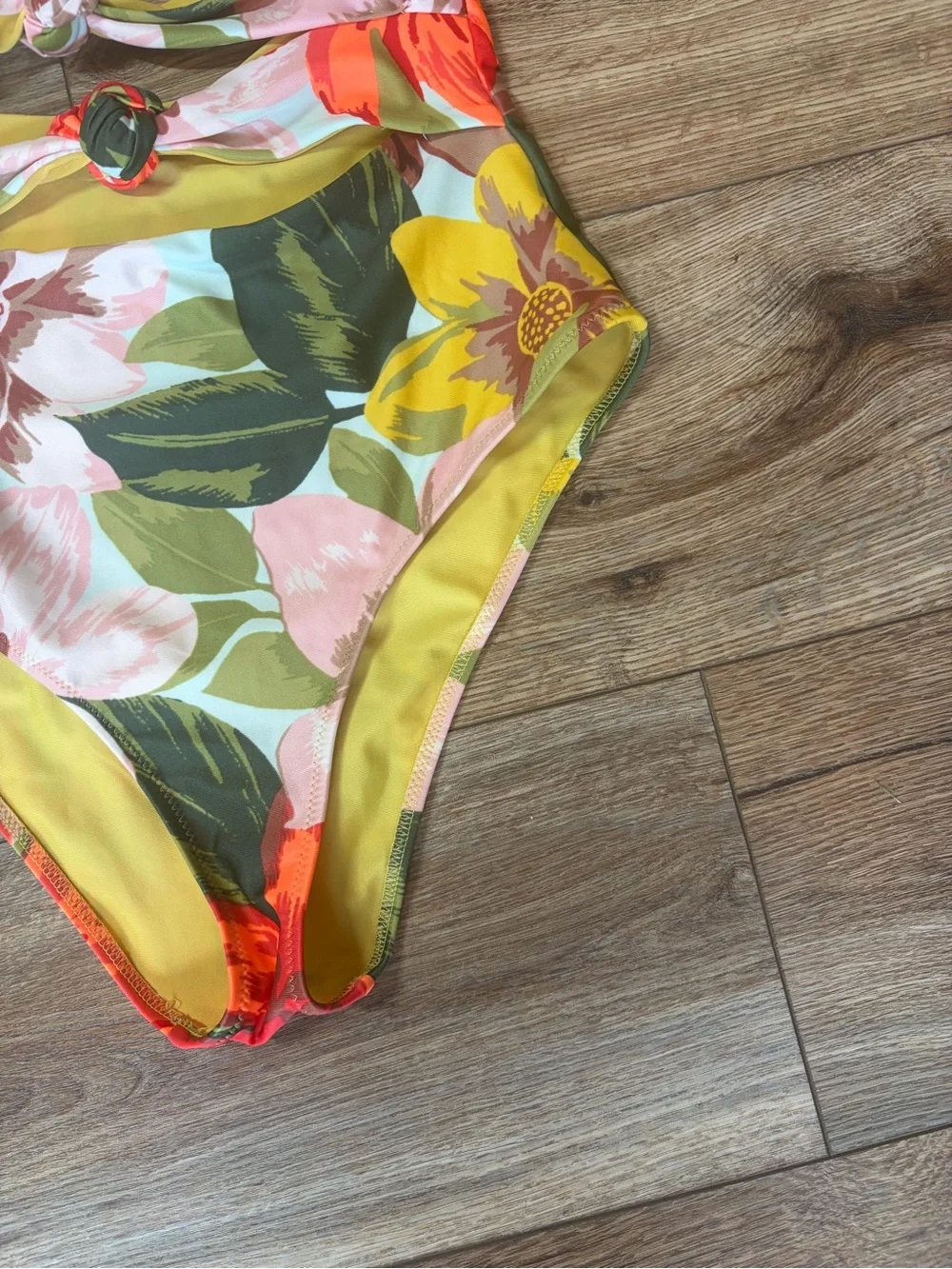 Aerie vibrant Triple Knot one-piece tropical coastal swimsuit